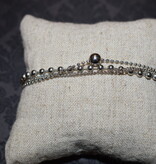available at m. lynne designs Triple Silver Bracelet with Single Big Bead