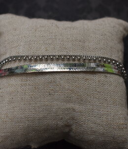 available at m. lynne designs Bracelet, Triple Silver with Wide Band
