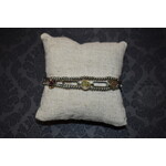 m. lynne designs silver triple bracelet with smiley face charms