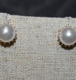available at m. lynne designs Pearl with Gold Stud Earring