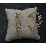 m. lynne designs gold hoop earring with pearls