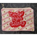 m. lynne designs candy cane wishes beaded coin purse