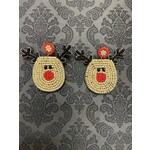 m. lynne designs beaded reindeer earring