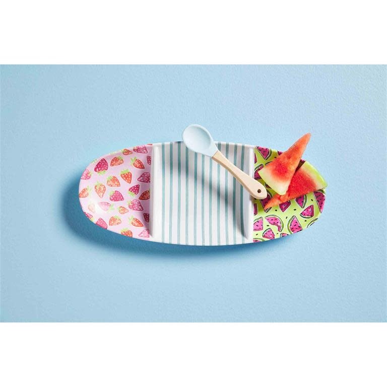 available at m. lynne designs Fruit Melamine Divided Tray Set