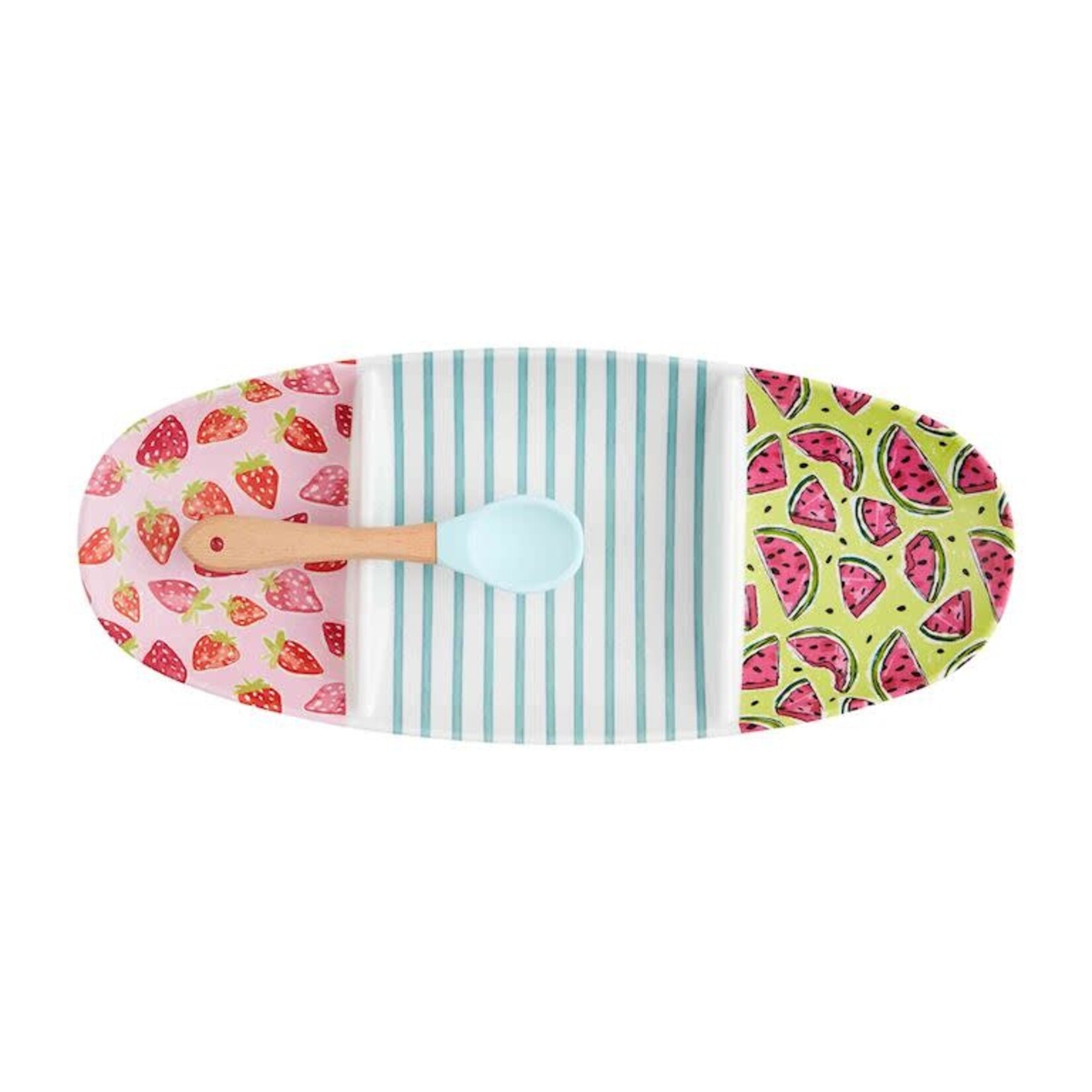 m. lynne designs fruit melamine divided tray set