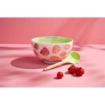 mud pie hand painted strawberry bowl with spoon