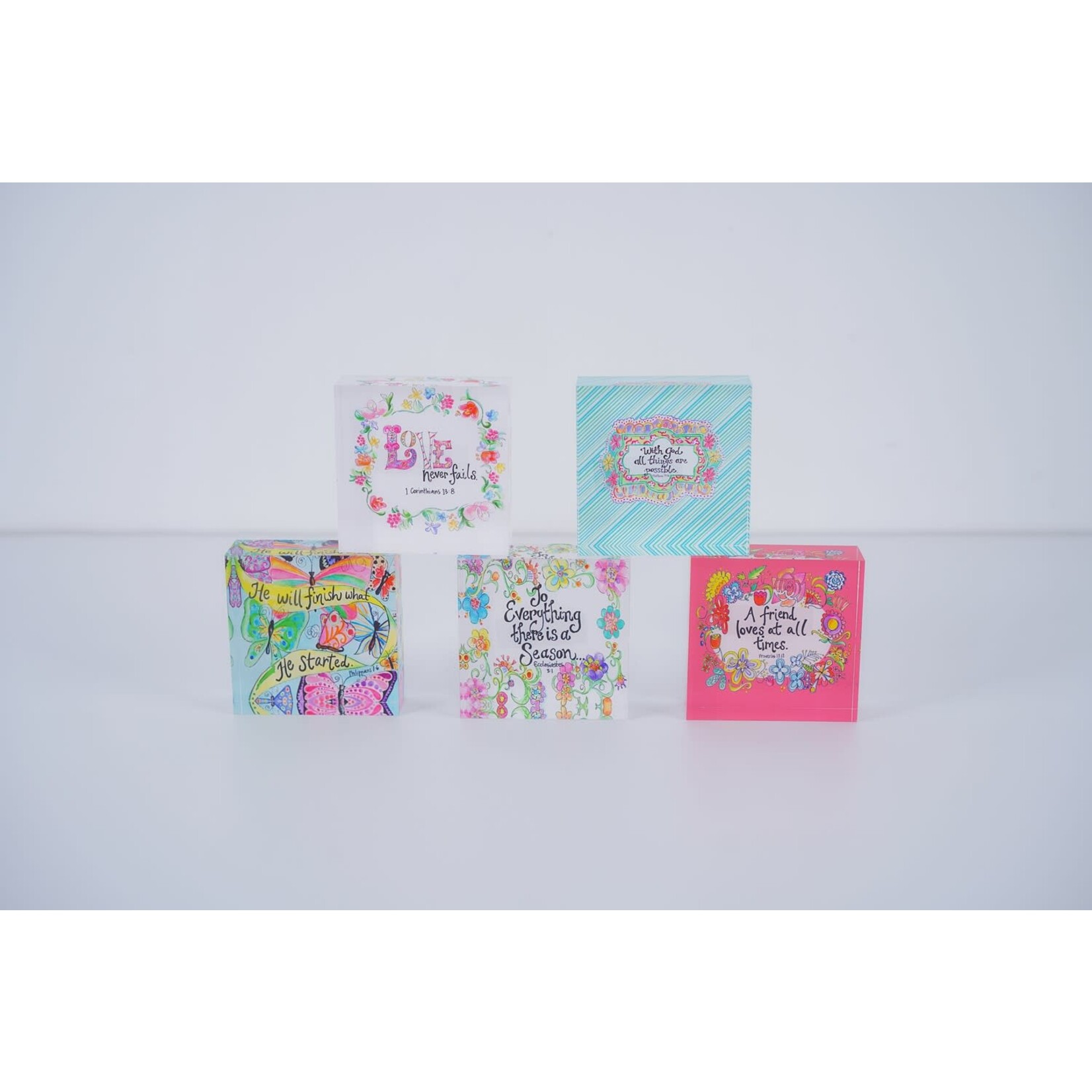m. lynne designs acrylic scripture block