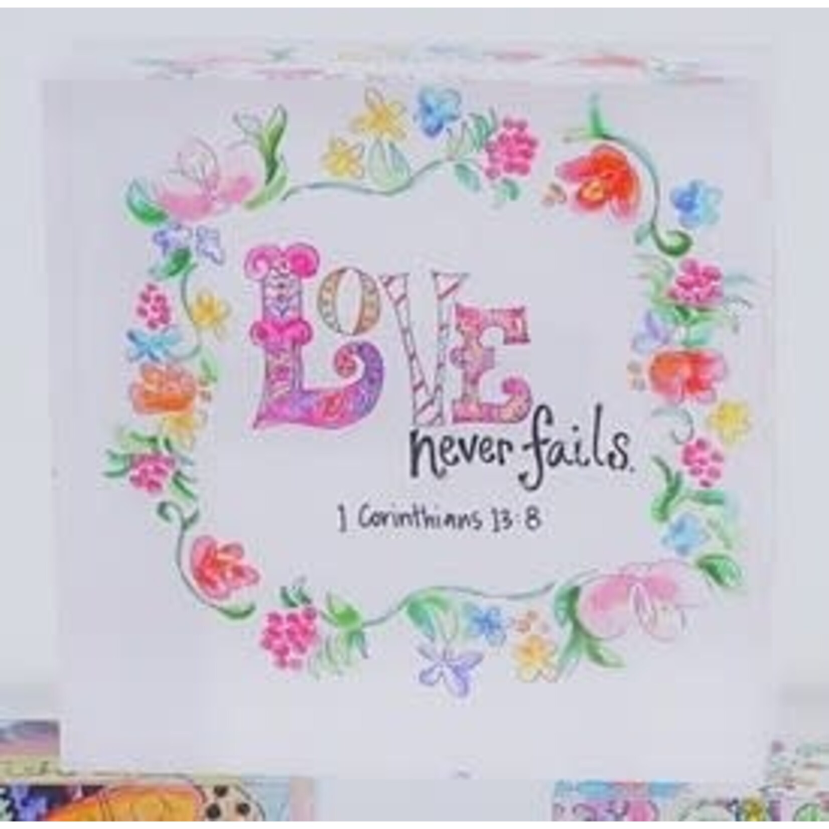 m. lynne designs acrylic scripture block