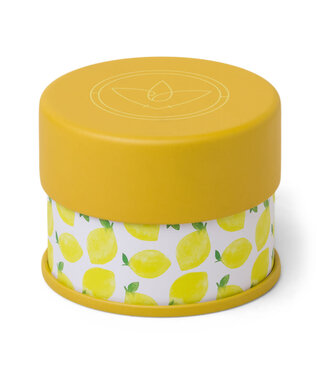 paddywax Terrace Patterned Candle Tin with Yellow Lemons