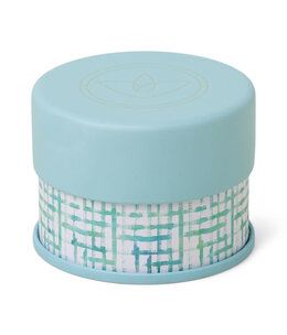 paddywax Terrace Patterned Candle Tin with Blue Lid
