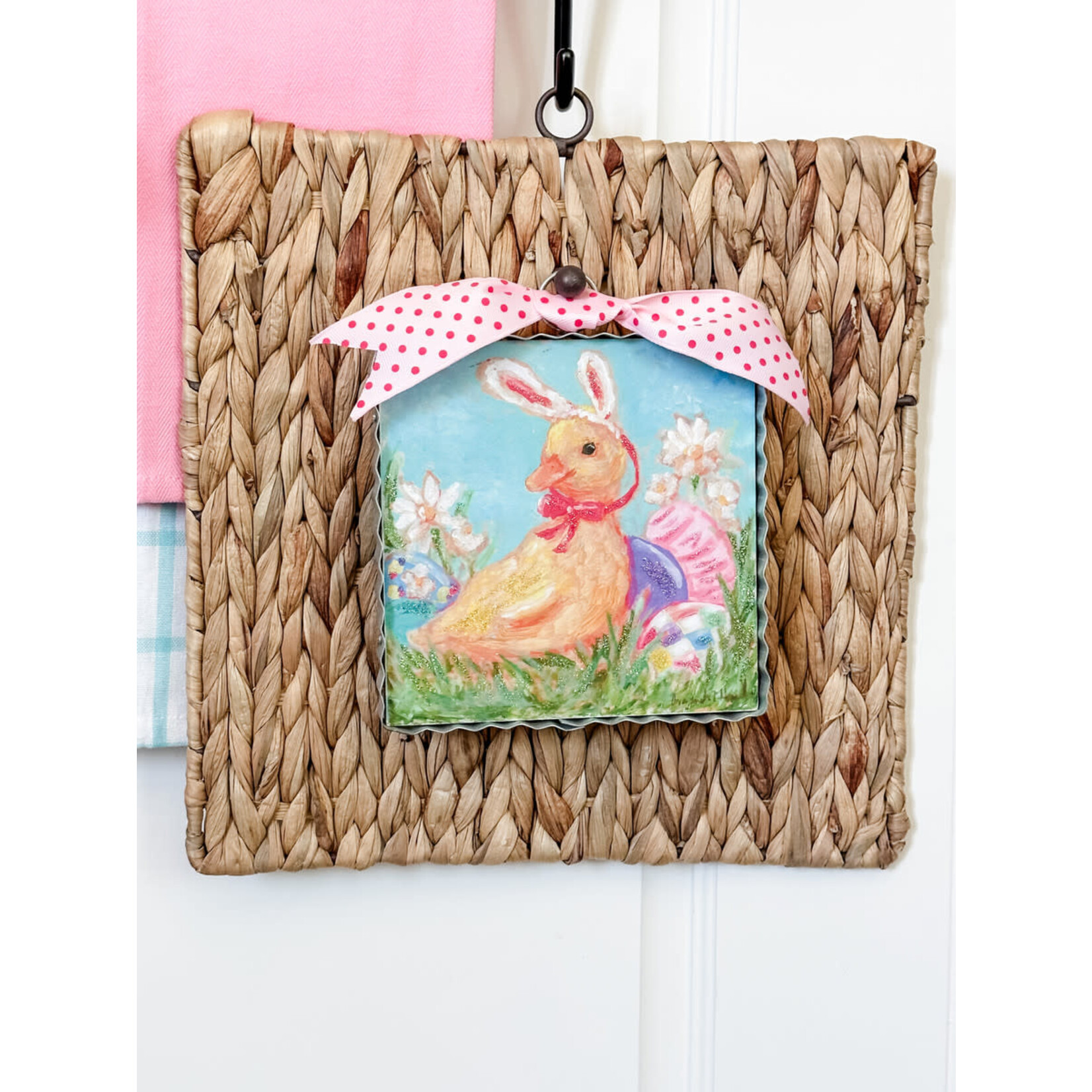 the round top collection hamilton duck with bunny ears charm
