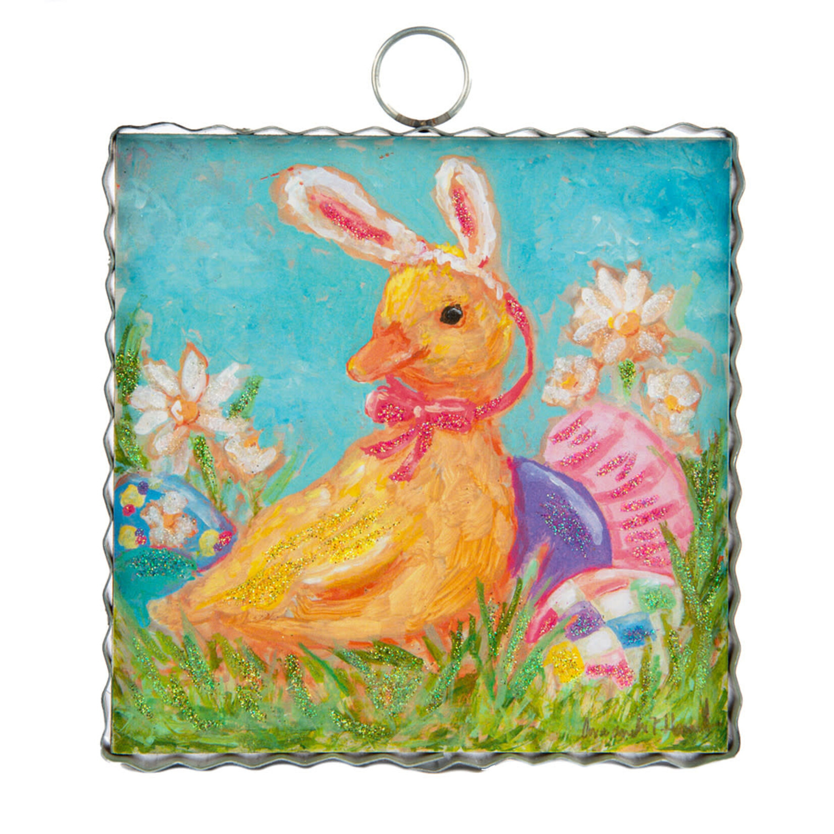 the round top collection hamilton duck with bunny ears charm