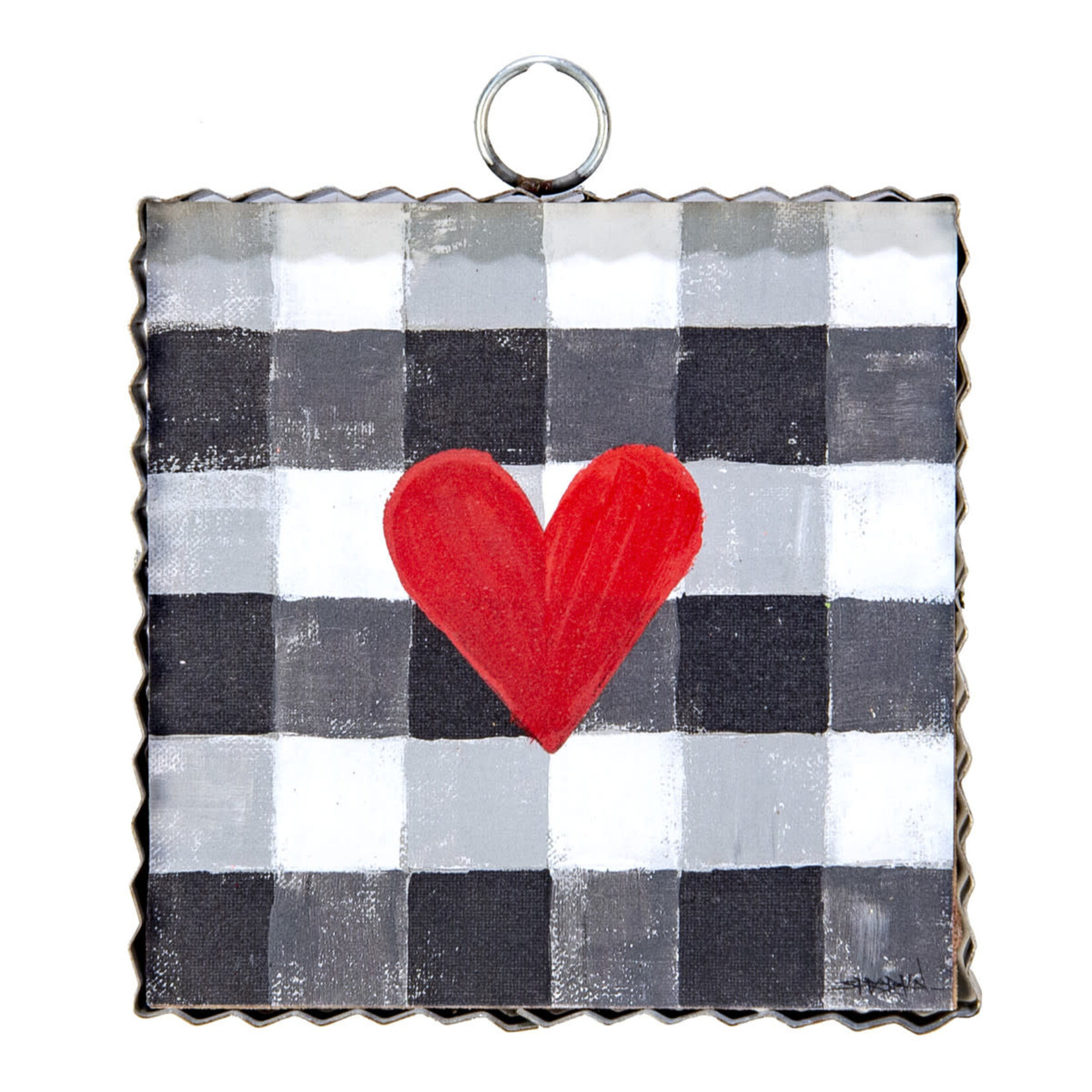 the round top collection checked love charm