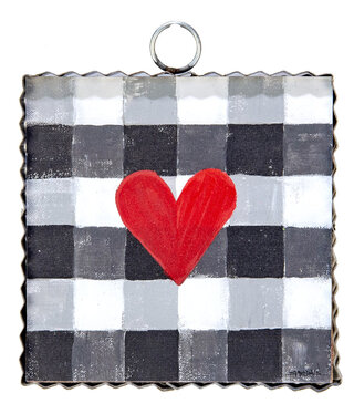 the round top collection Checked Love Charm