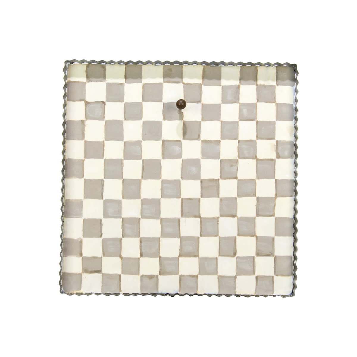 the round top collection Putty Checkerboard Display Board