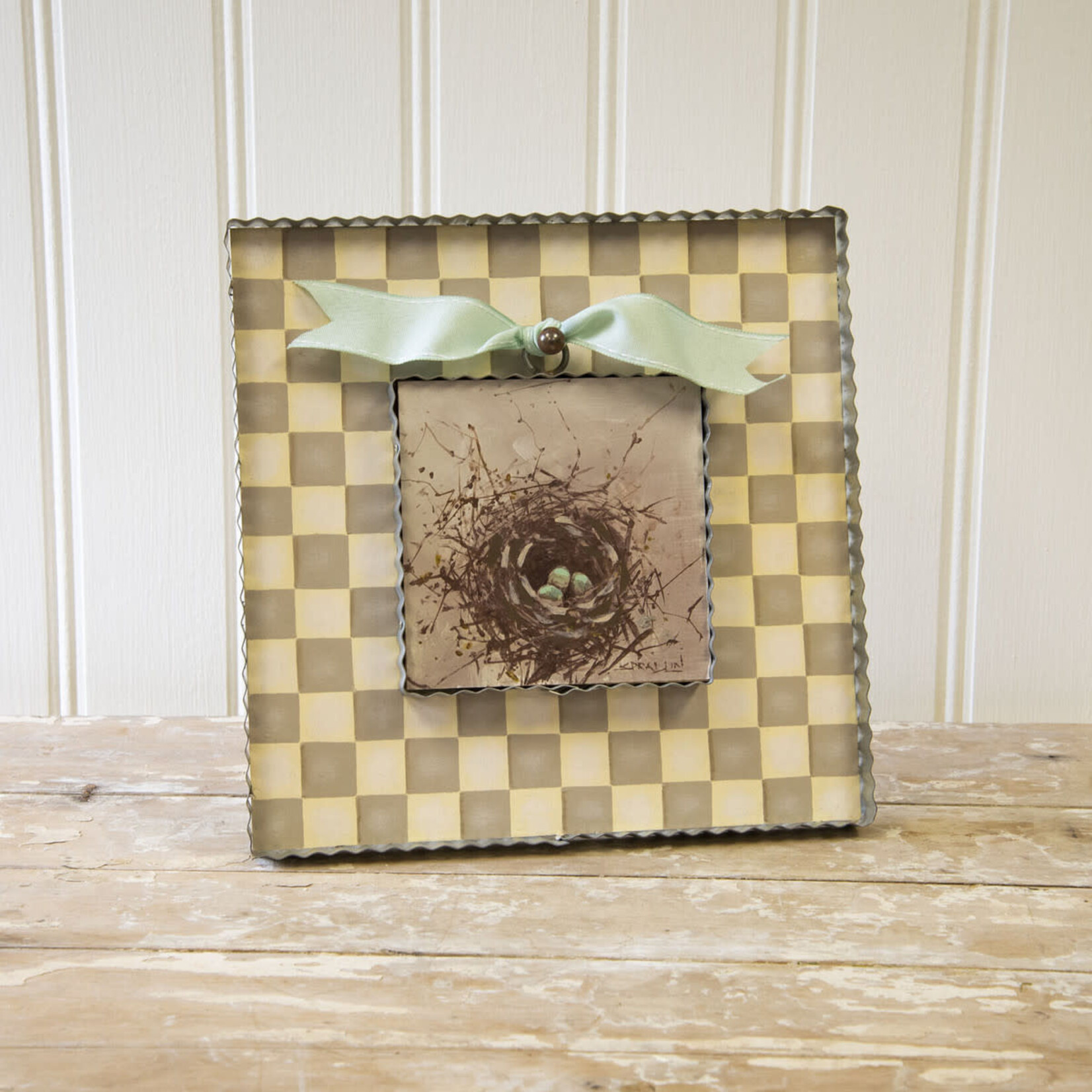 the round top collection putty checkerboard display board