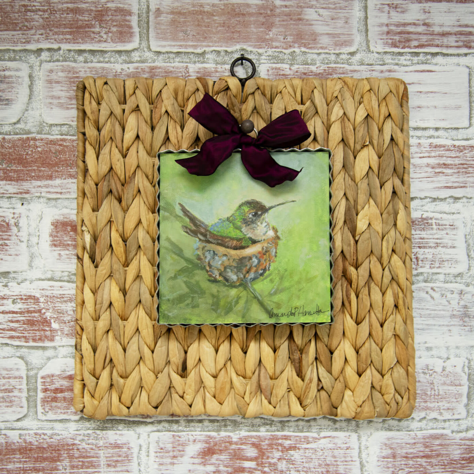 the round top collection wicker wall display board