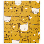 m. lynne designs yellow cats swedish dishcloth