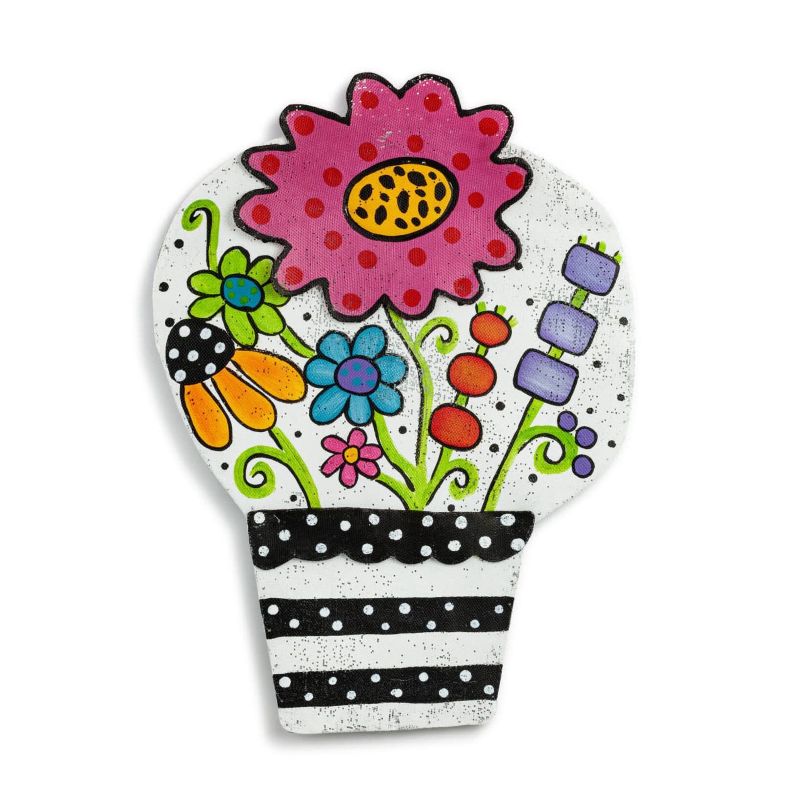 m. lynne designs colorful floral door hanger