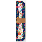 m. lynne designs tobacco leaf spreader, white with florals