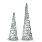 m. lynne designs silver tinsel tree