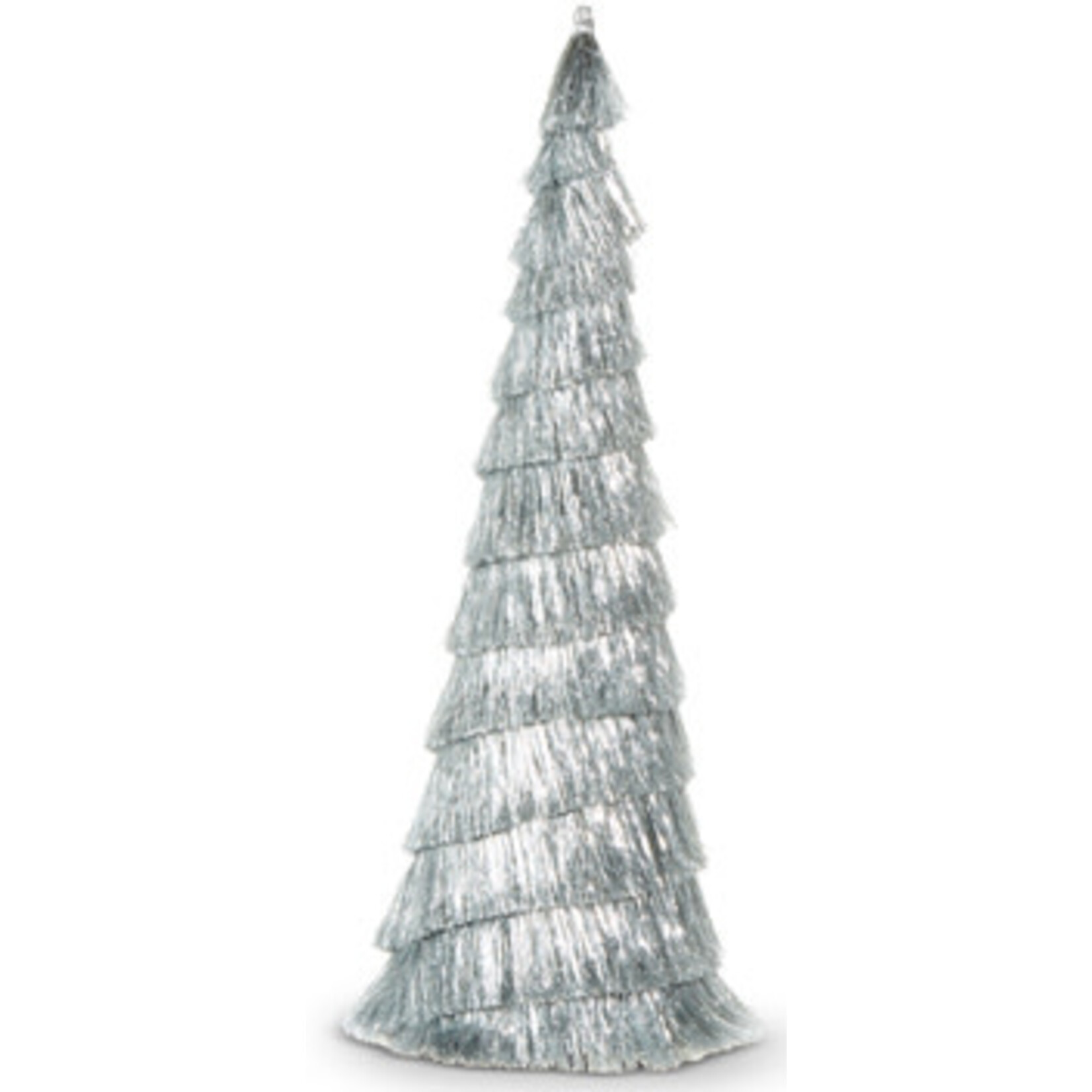 m. lynne designs silver tinsel tree