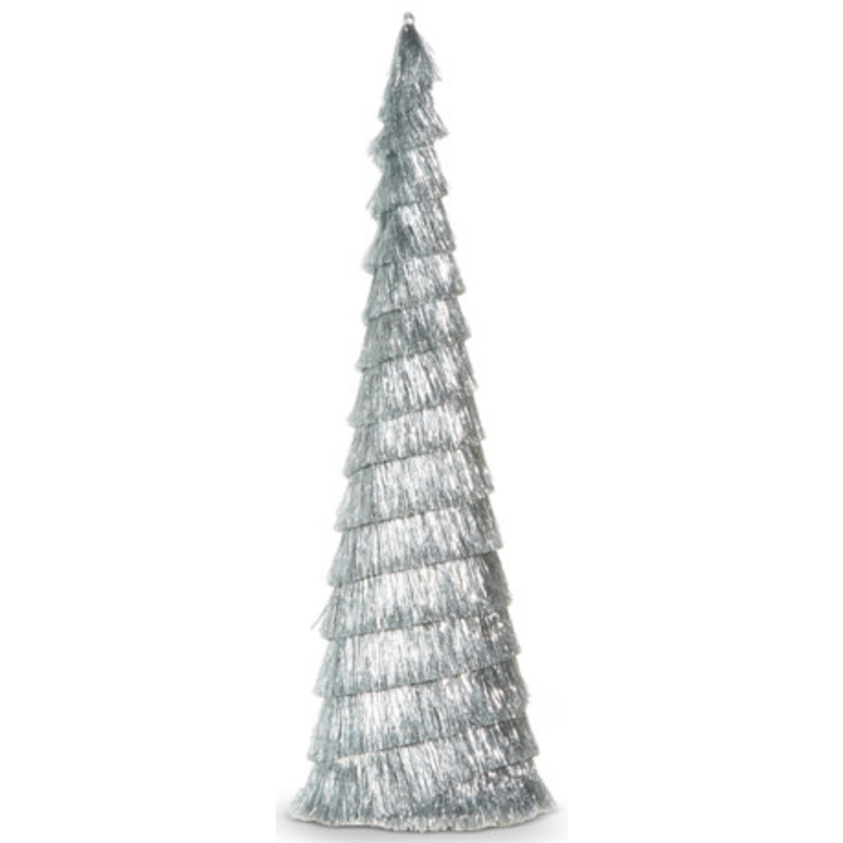 m. lynne designs silver tinsel tree