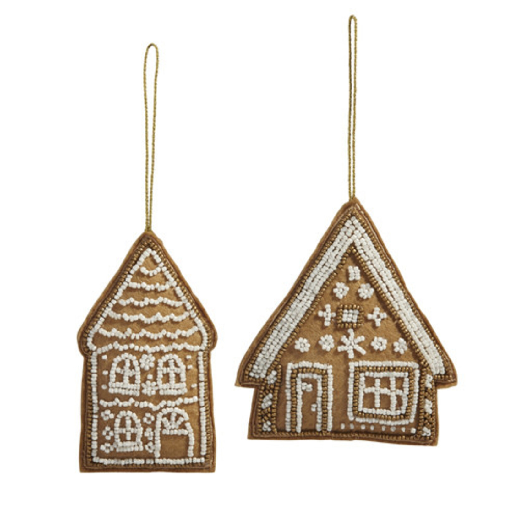 m. lynne designs embroidered gingerbread house ornament