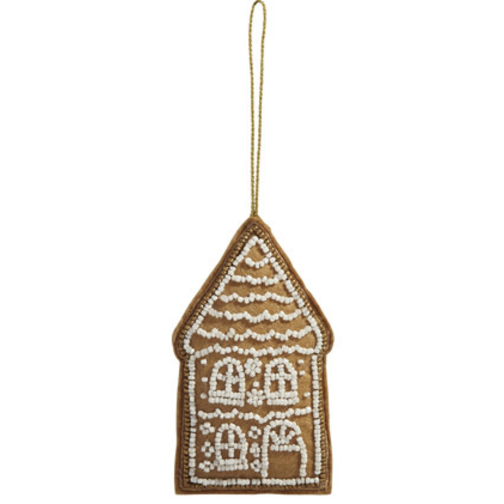 m. lynne designs embroidered gingerbread house ornament