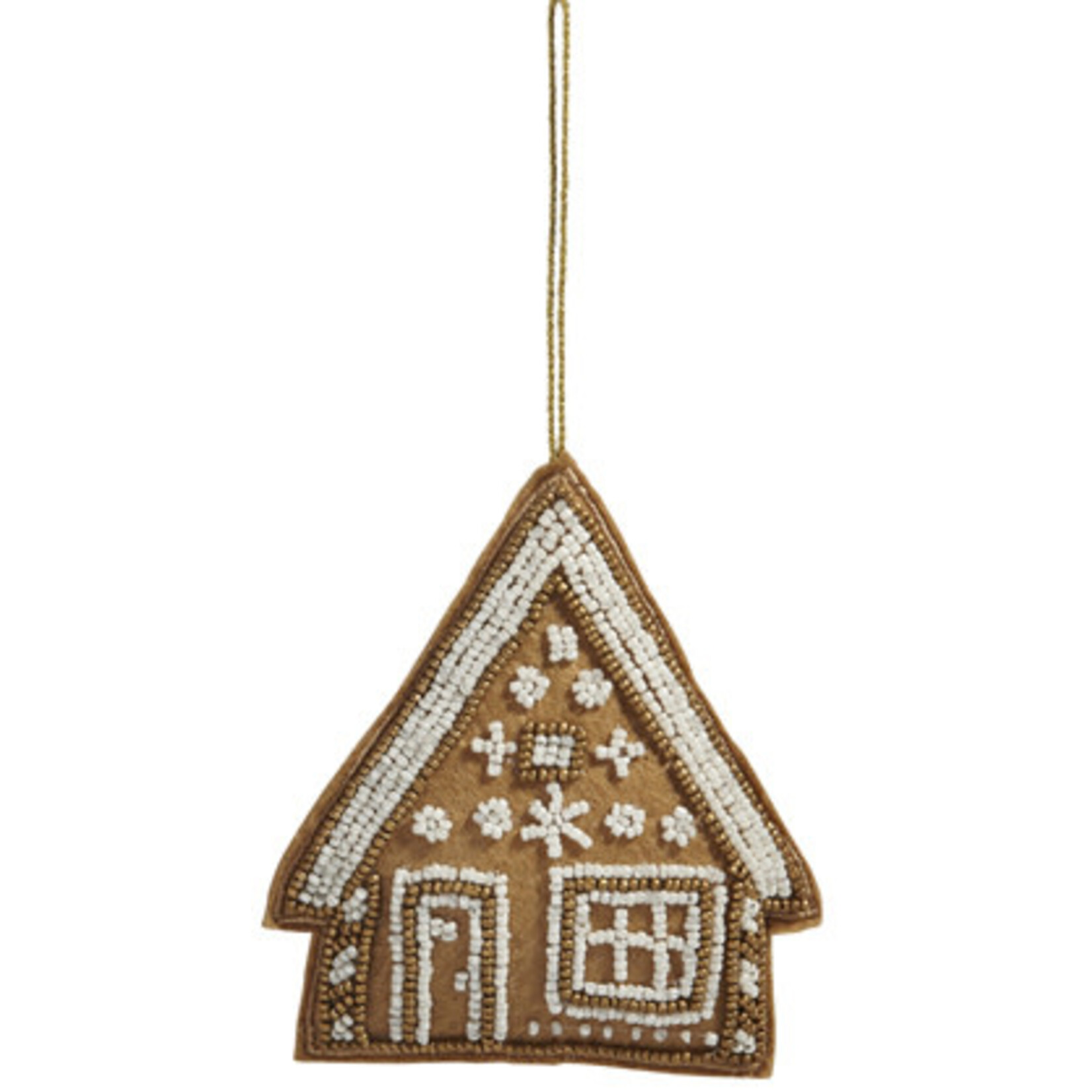 m. lynne designs embroidered gingerbread house ornament