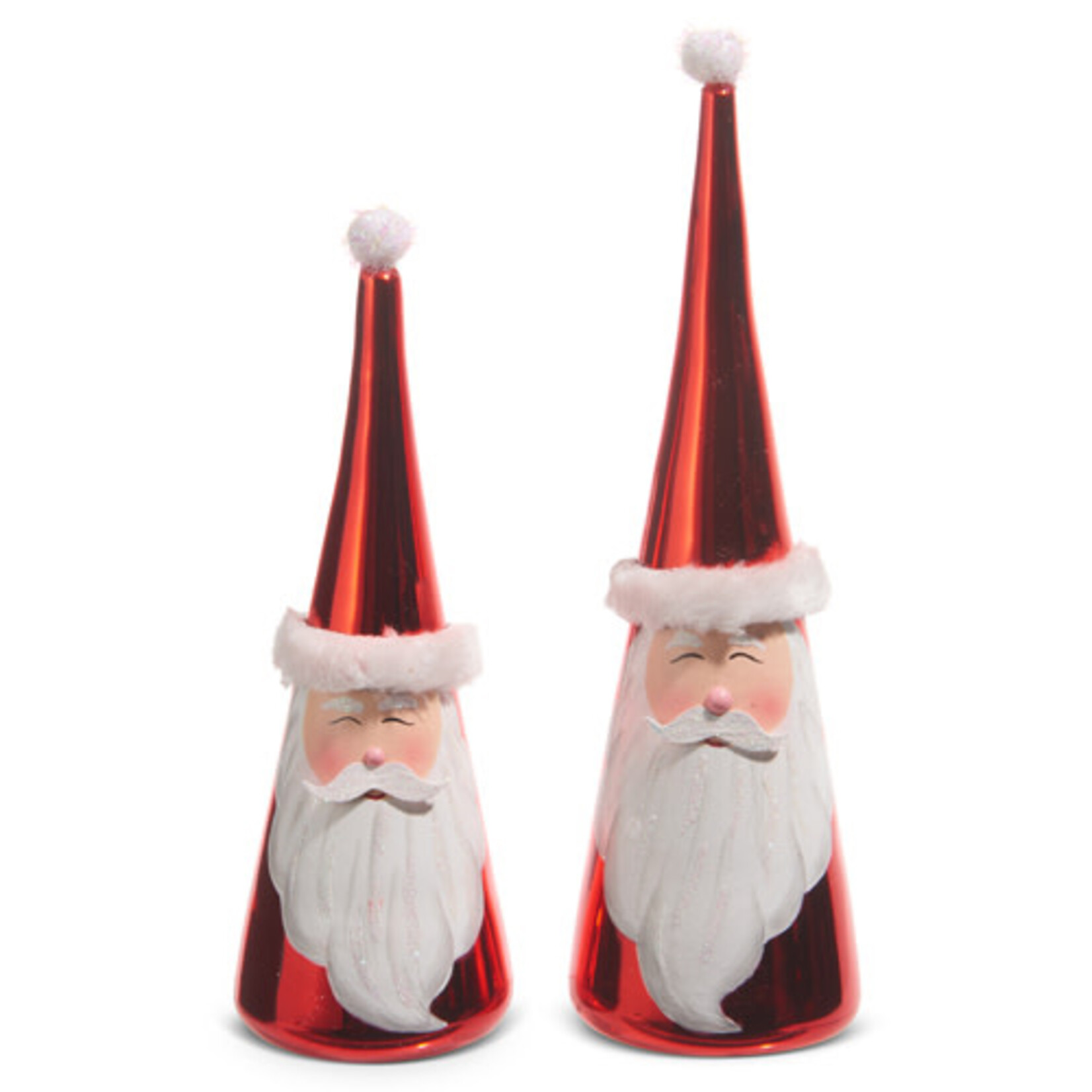 m. lynne designs glass cone santa