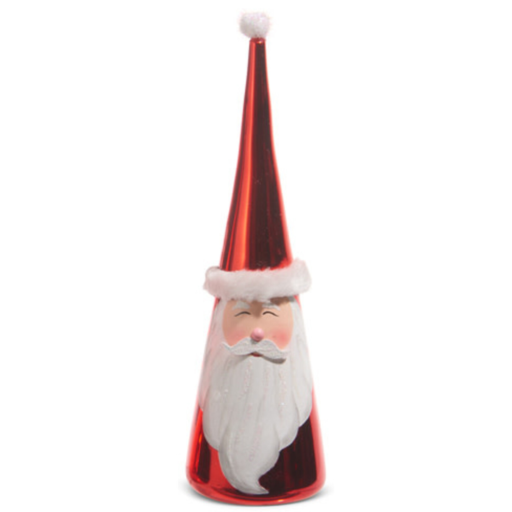m. lynne designs glass cone santa