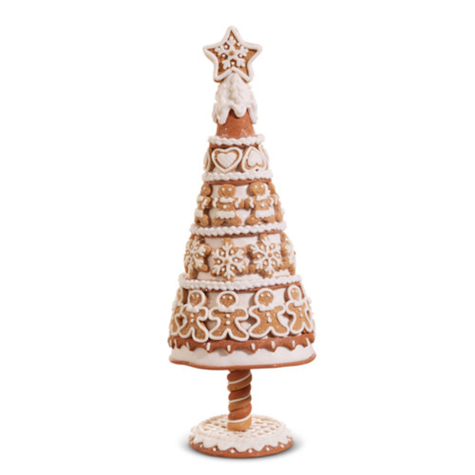 m. lynne designs gingerbread cookie tree with white icing