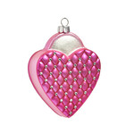 m. lynne designs quilted pink purse ornament