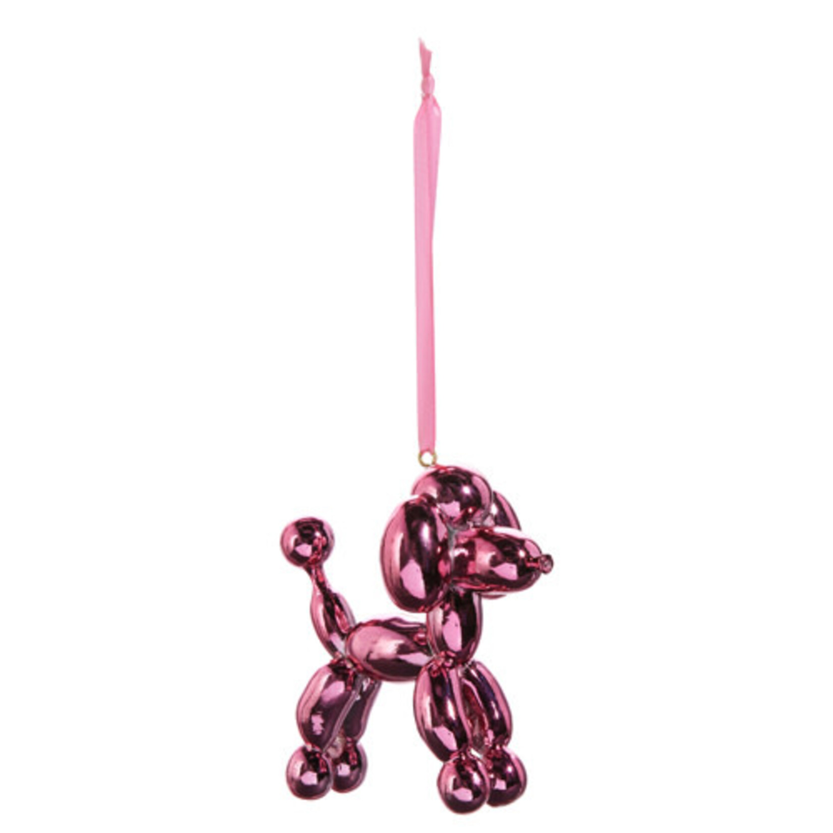 m. lynne designs metallic pink balloon dog ornament