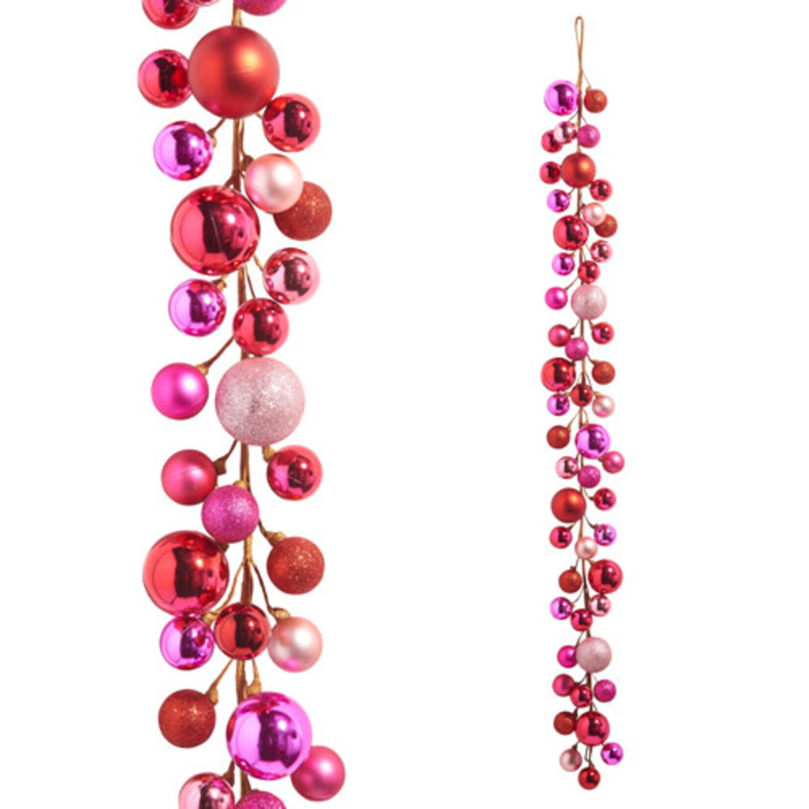 m. lynne designs 4 feet pink ball garland