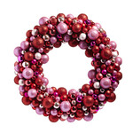 m. lynne designs pink ball ornament wreath