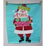 m. lynne designs santa claus holding presents paper art