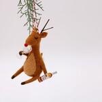 m. lynne designs felt holiday party reindeer ornament