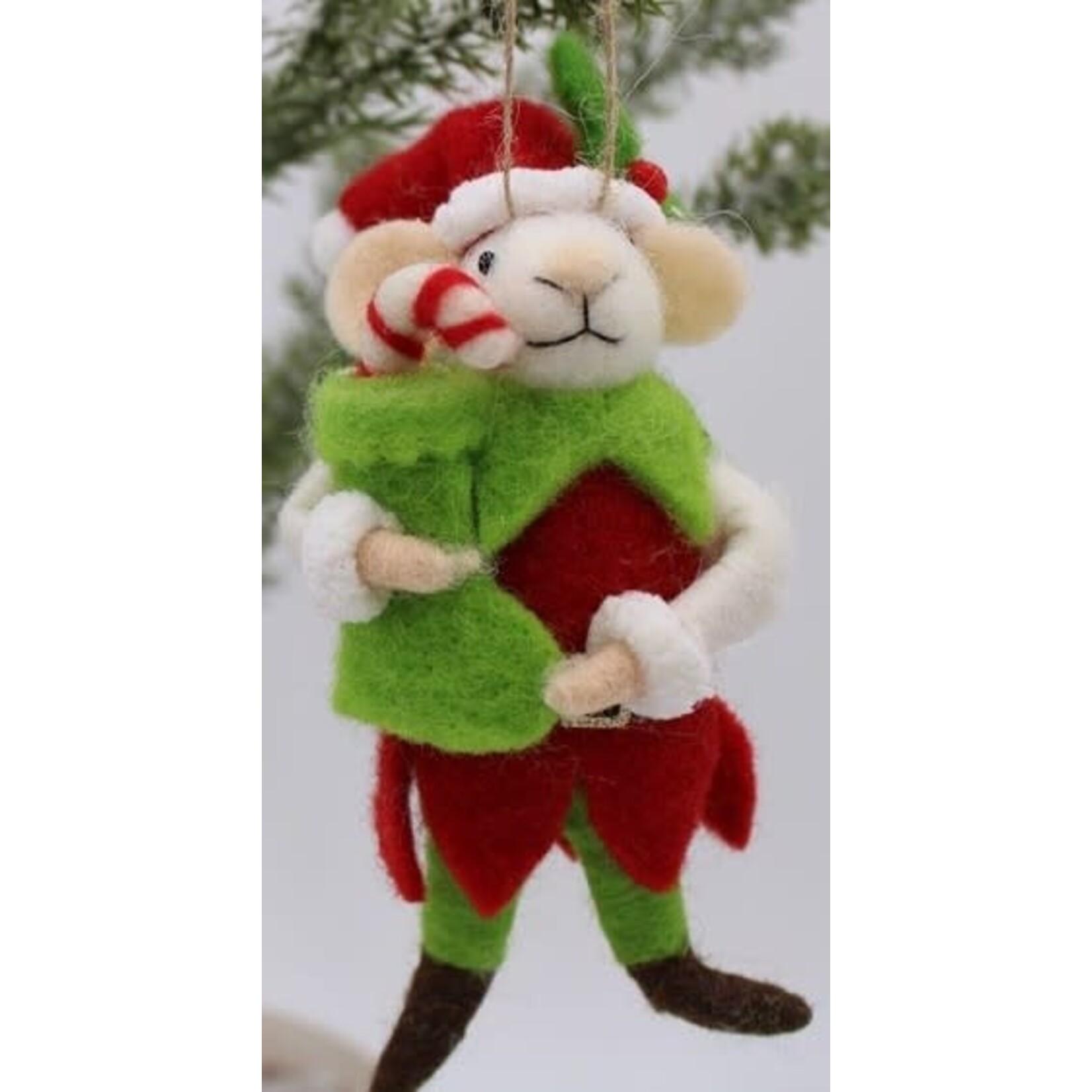 m. lynne designs felt christmas mouse ornament