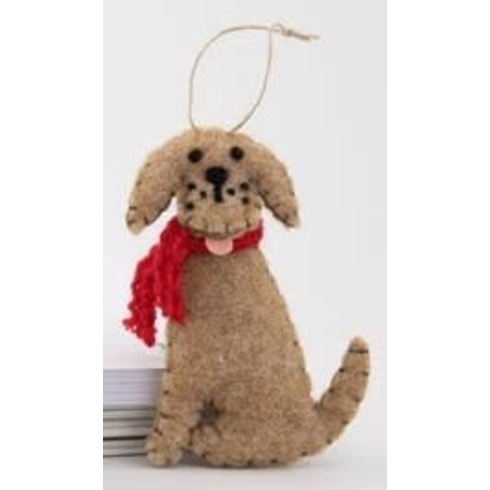 m. lynne designs felt dog ornament