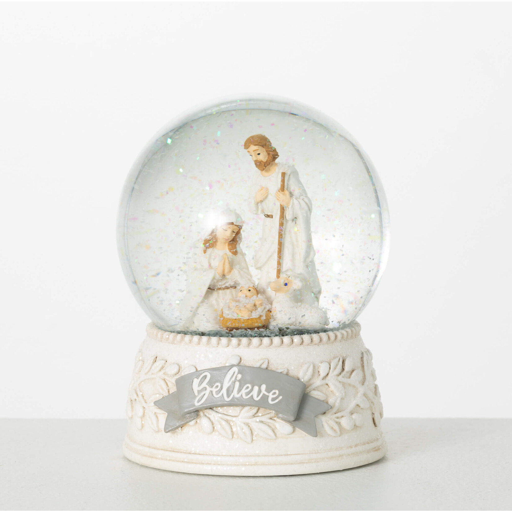 m. lynne designs holy family water globe