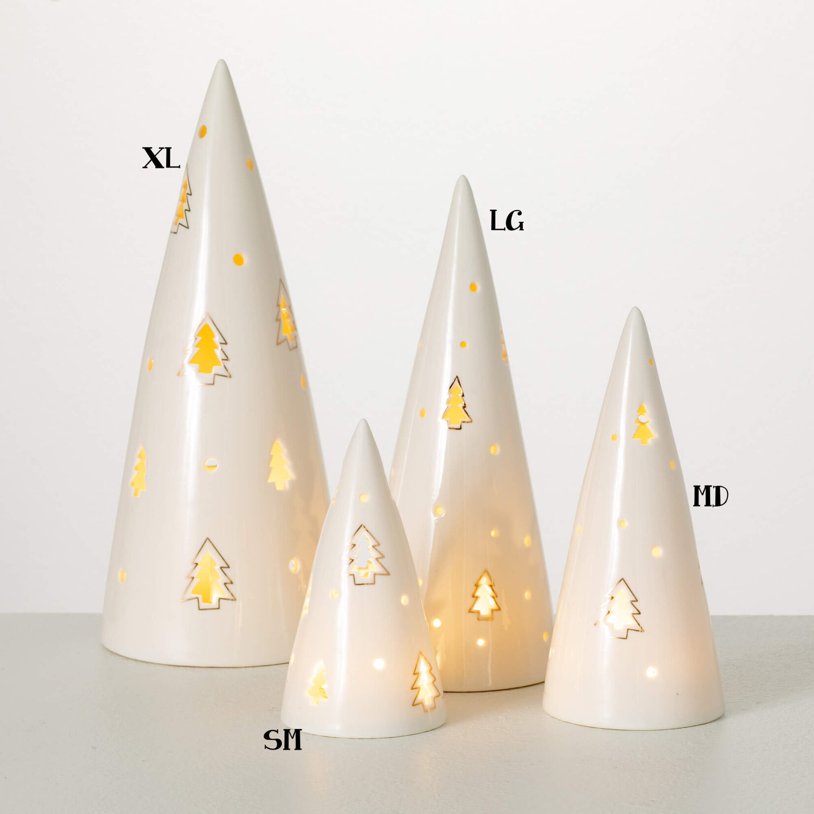 m. lynne designs ceramic led tree with cutuouts