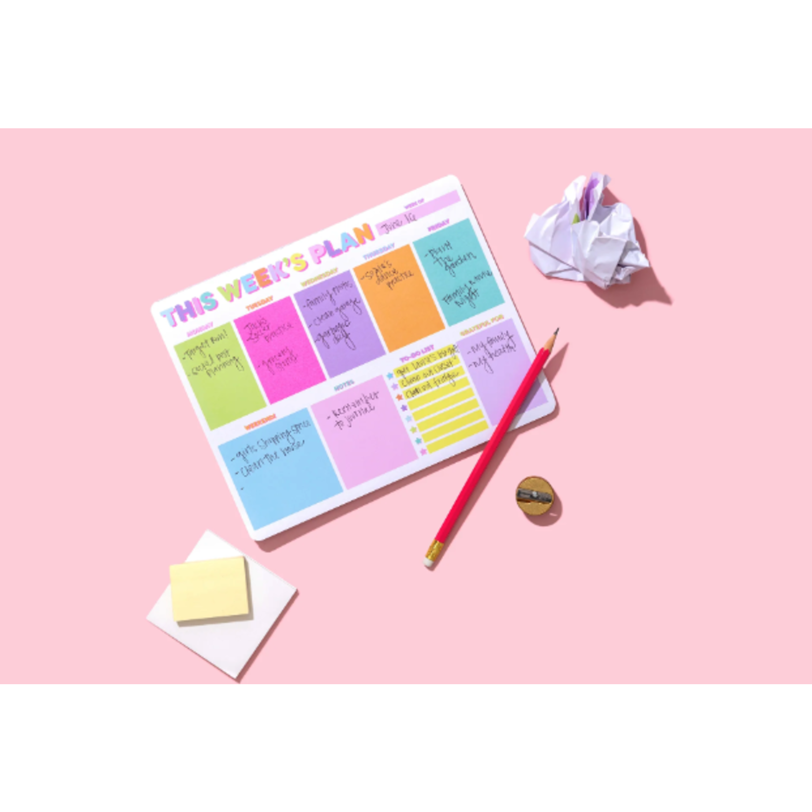 taylor elliott designs colorful this week notepad