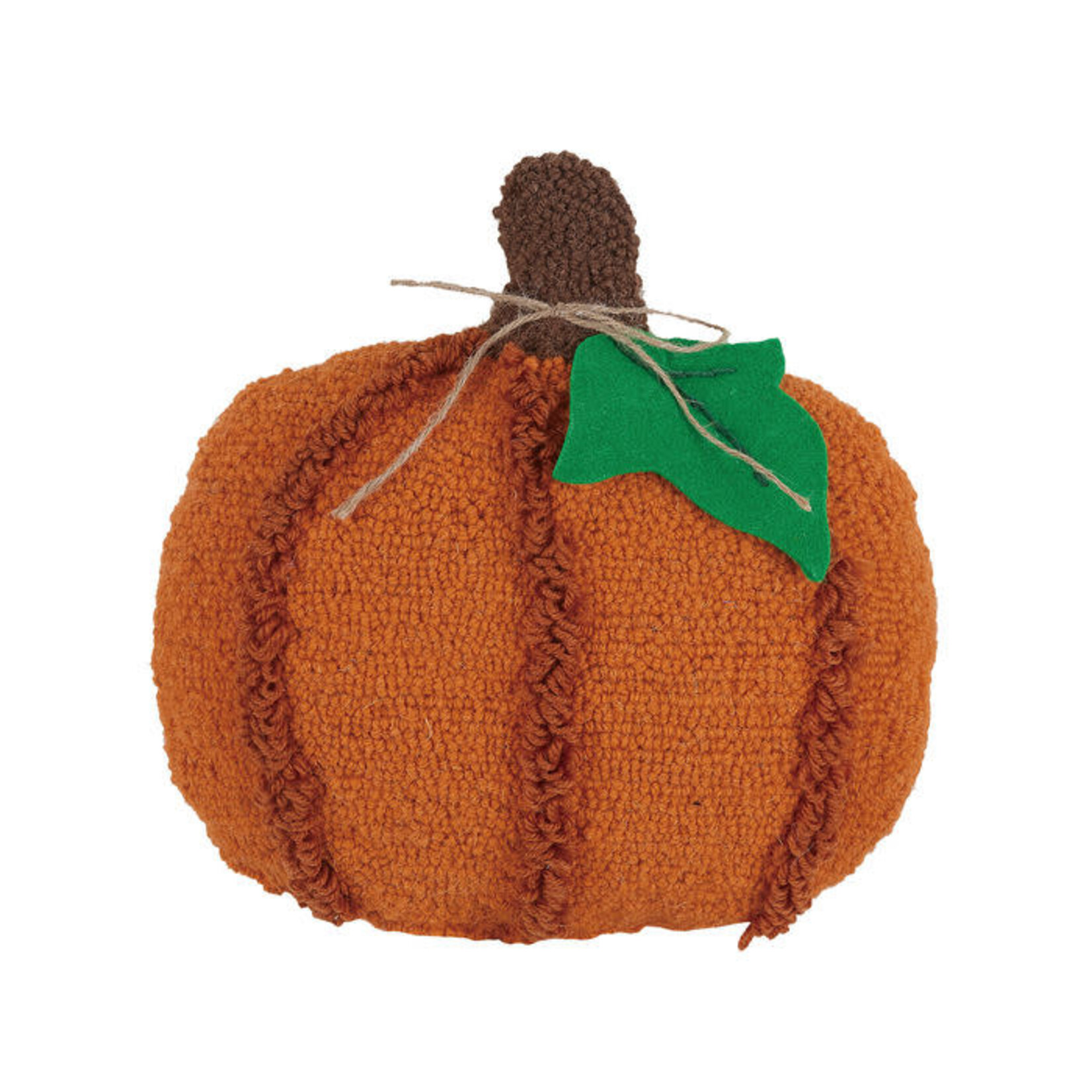 m. lynne designs shaped pumpkin with leaf pillow