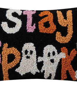 available at m. lynne designs stay spooky ghost pillow