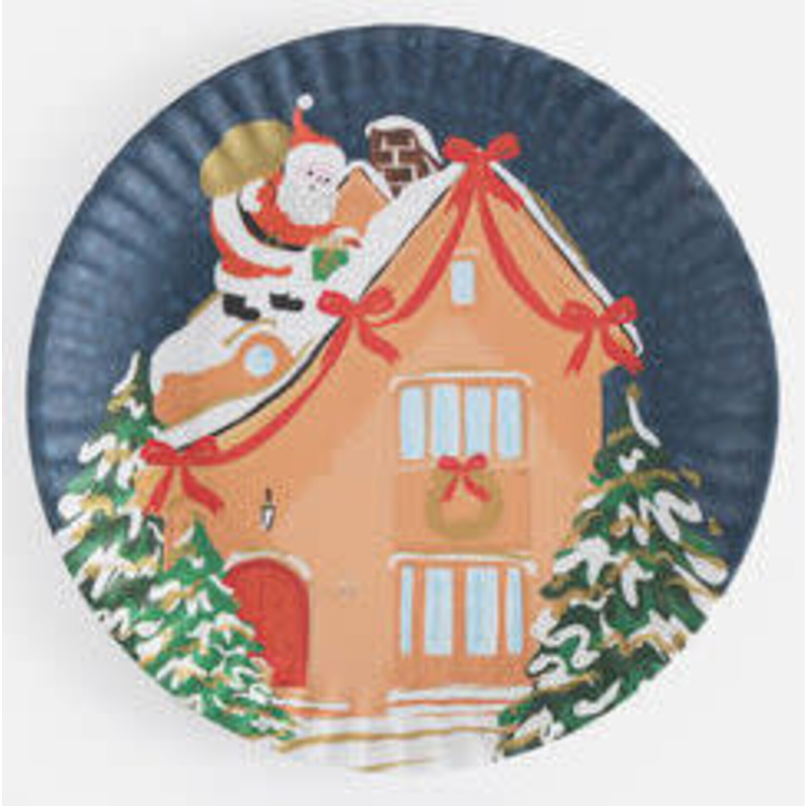 m. lynne designs vintage santa 'paper' plate