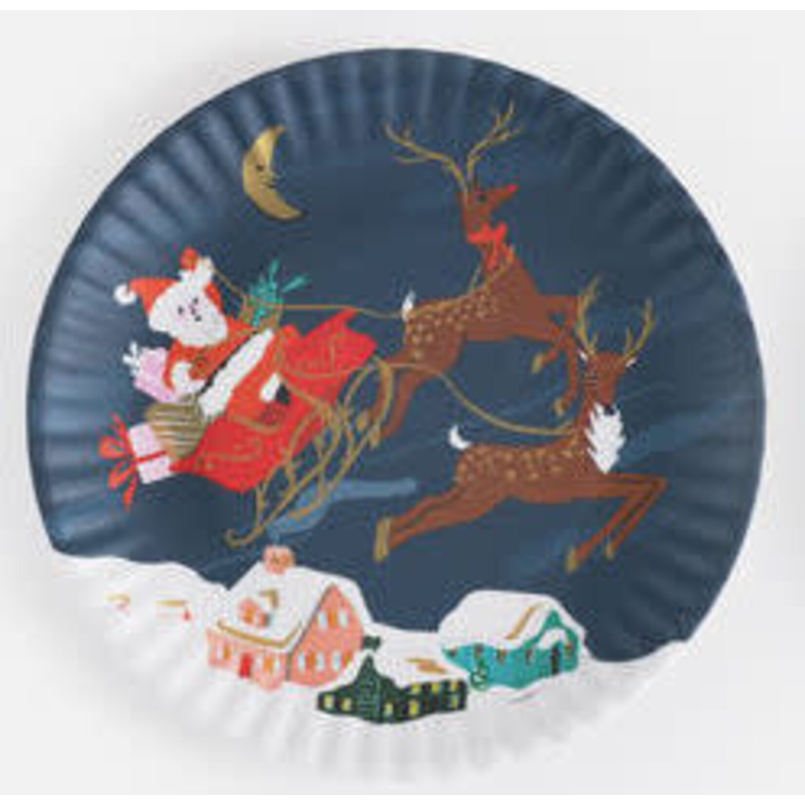 m. lynne designs vintage santa 'paper' plate