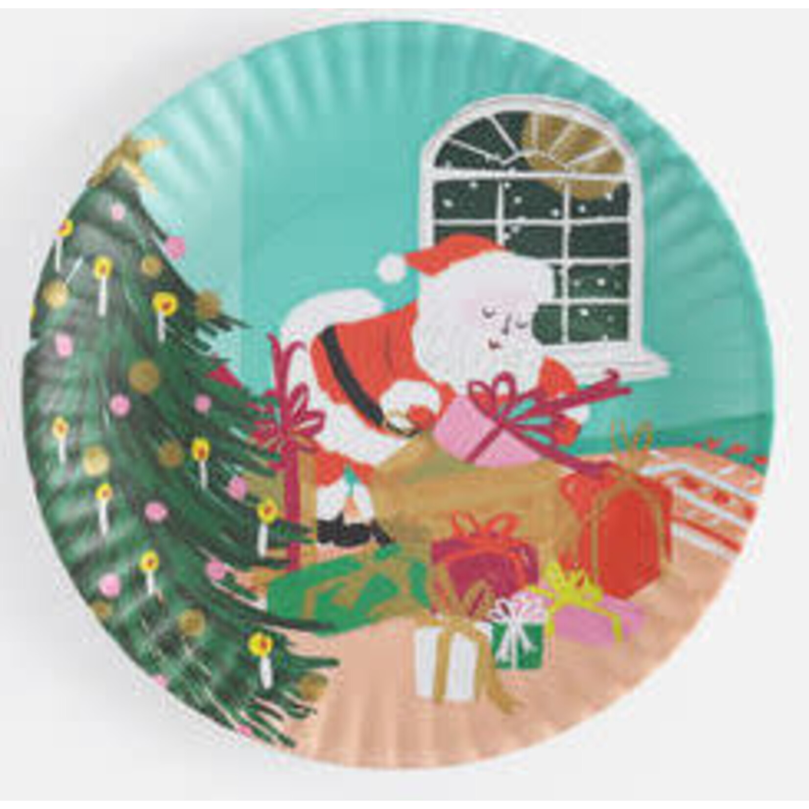 m. lynne designs vintage santa 'paper' plate