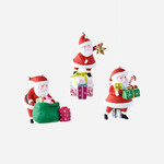 m. lynne designs colorful santa ornament